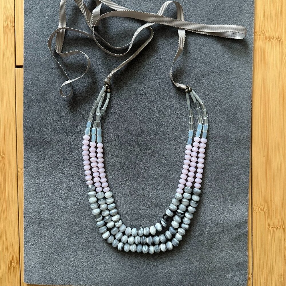 Loft glass bead multi strand necklace